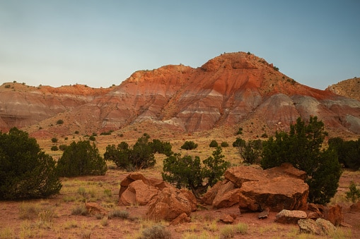 Beautiful hills of the high desert in Sandstone Hills, Ghost Ranch, New Mexico